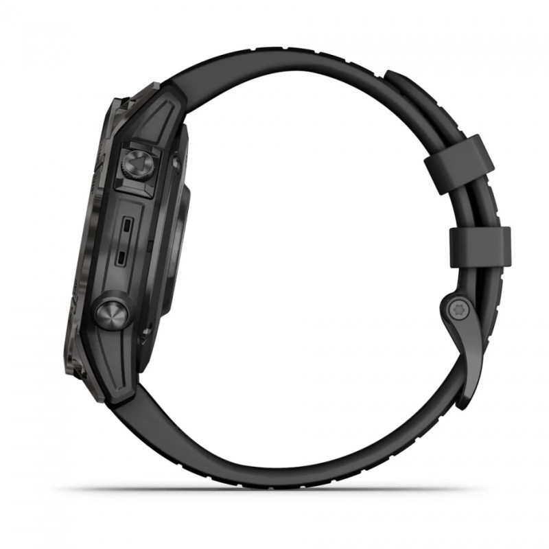 GARMIN - Fenix 7 Pro Sapphire Solar Edition - Titane Carbon Gray DLC / Bracelet Noir 12