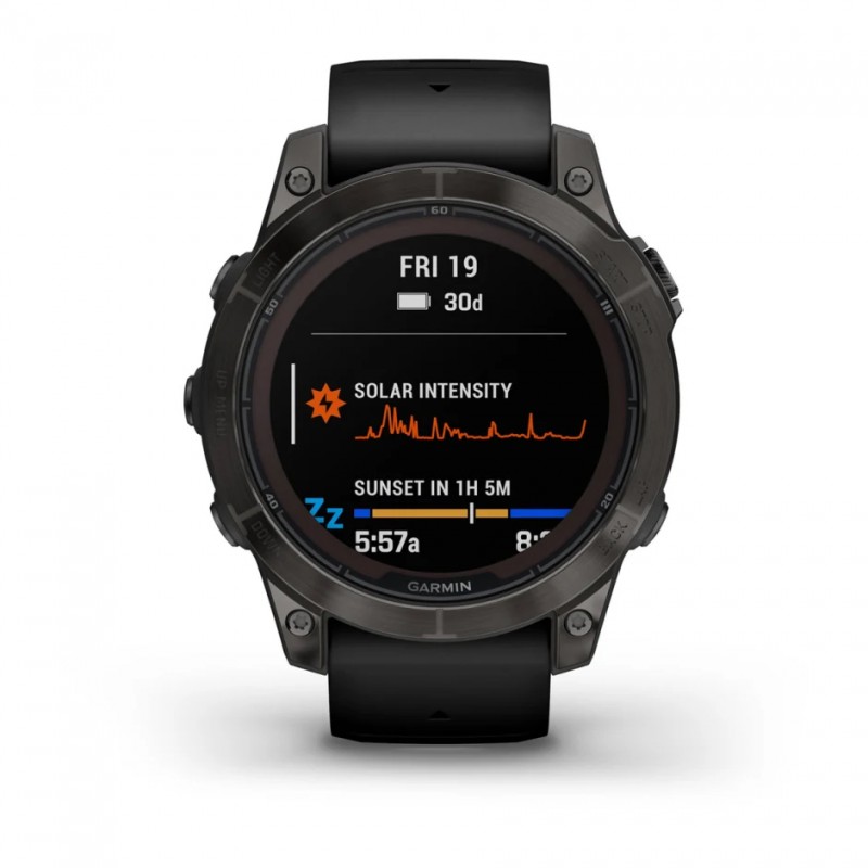 GARMIN - Fenix 7 Pro Sapphire Solar Edition - Titane Carbon Gray DLC / Bracelet Noir 13