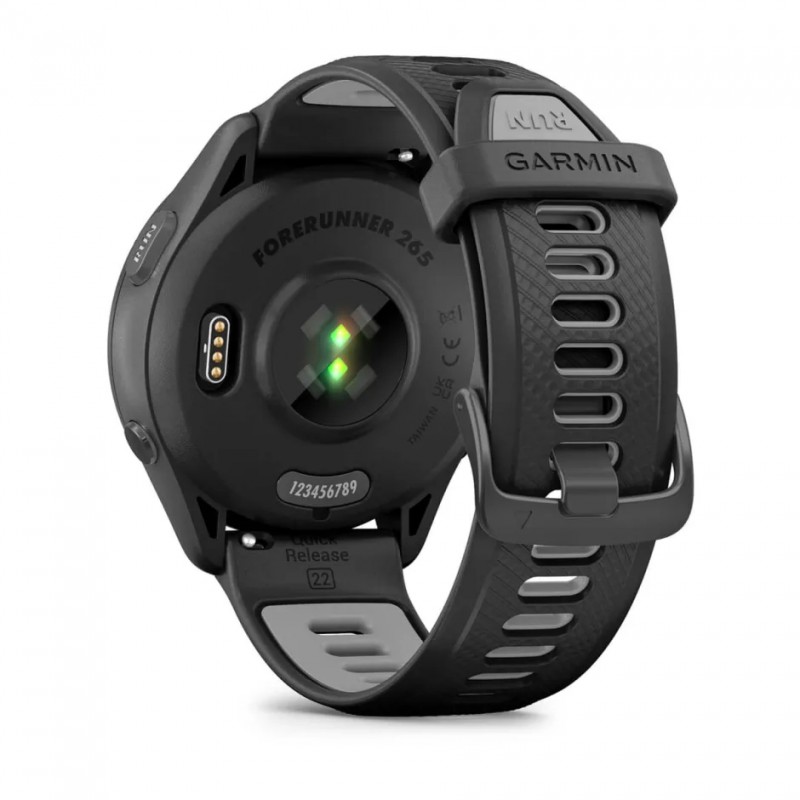 GARMIN - Forerunner 265 - Noire avec bracelet en silicone Noir/Gris 6