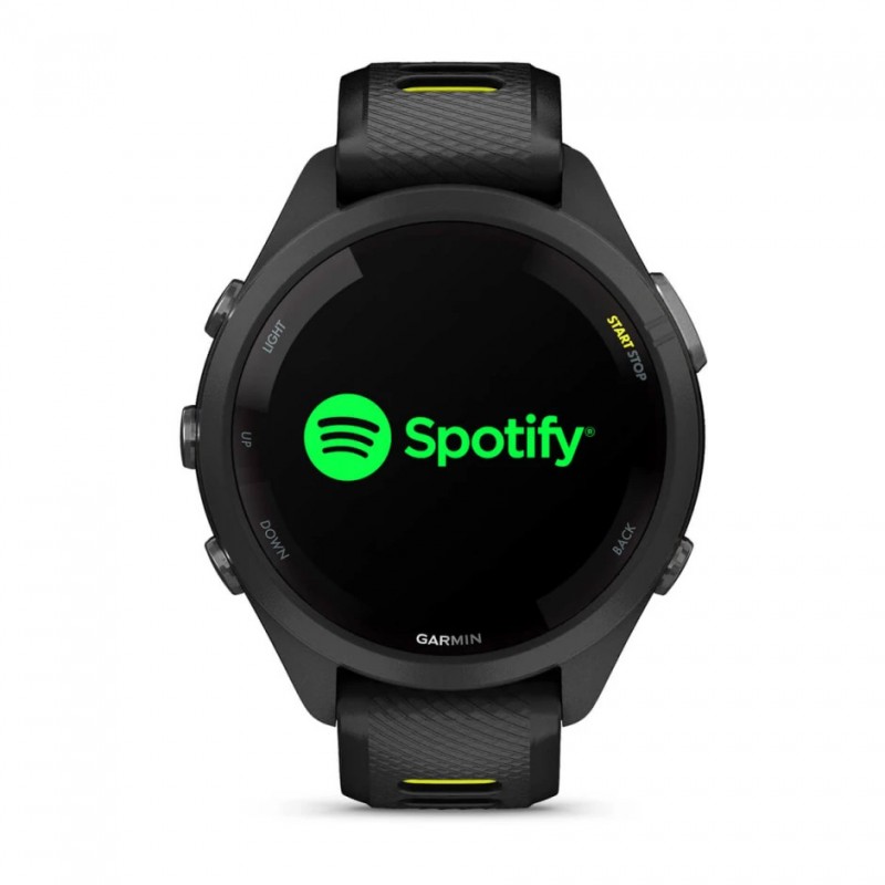 GARMIN - Forerunner 265S - Noire avec bracelet en silicone Noir/Jaune 6