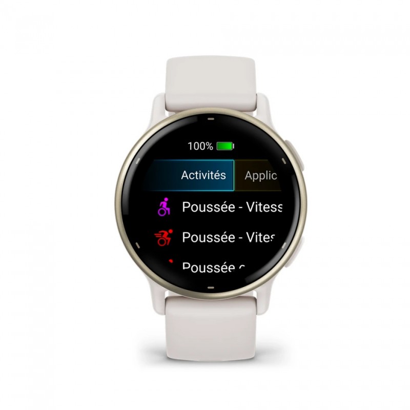 GARMIN - Vívoactive 5 - Ivoire / Lunette en aluminium Soft Gold / Bracelet silicone Ivoire 6