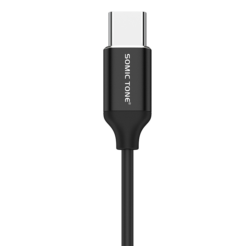 SOMIC TONE - Écouteurs Filaires Type C - Haut-parleurs 14,2 mm - Câble 1,2 m - Noir 6