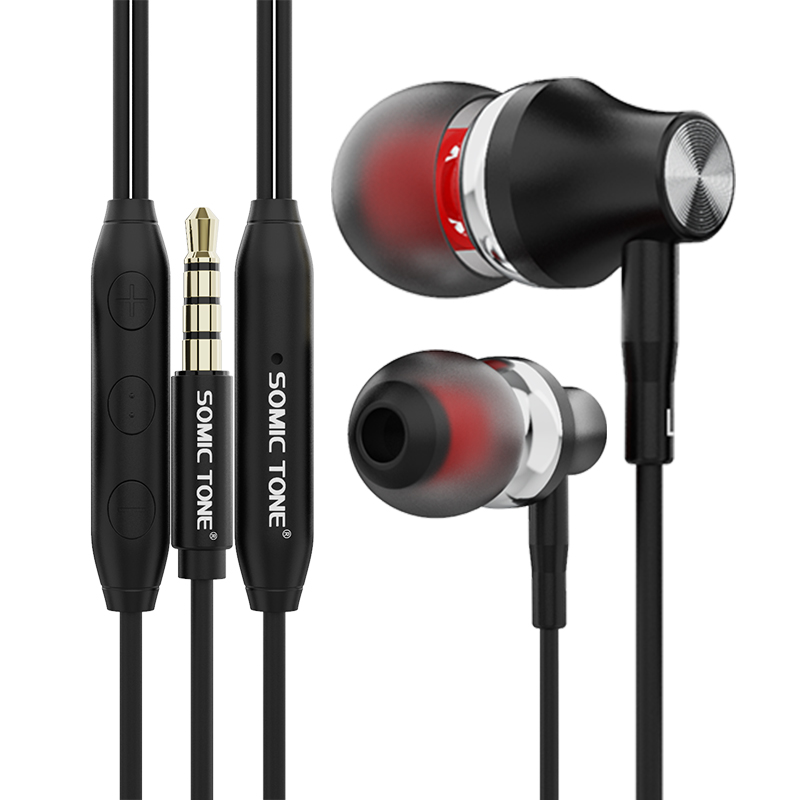 SOMIC TONE - Écouteurs Filaires Intra-Auriculaires - Jack 3,5 mm - Noir 5
