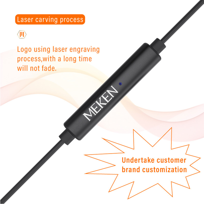 MEKEN - Écouteurs Filaires MEKEN ME300 - Jack 3,5 mm - Câble 1,2 m - Noir 3