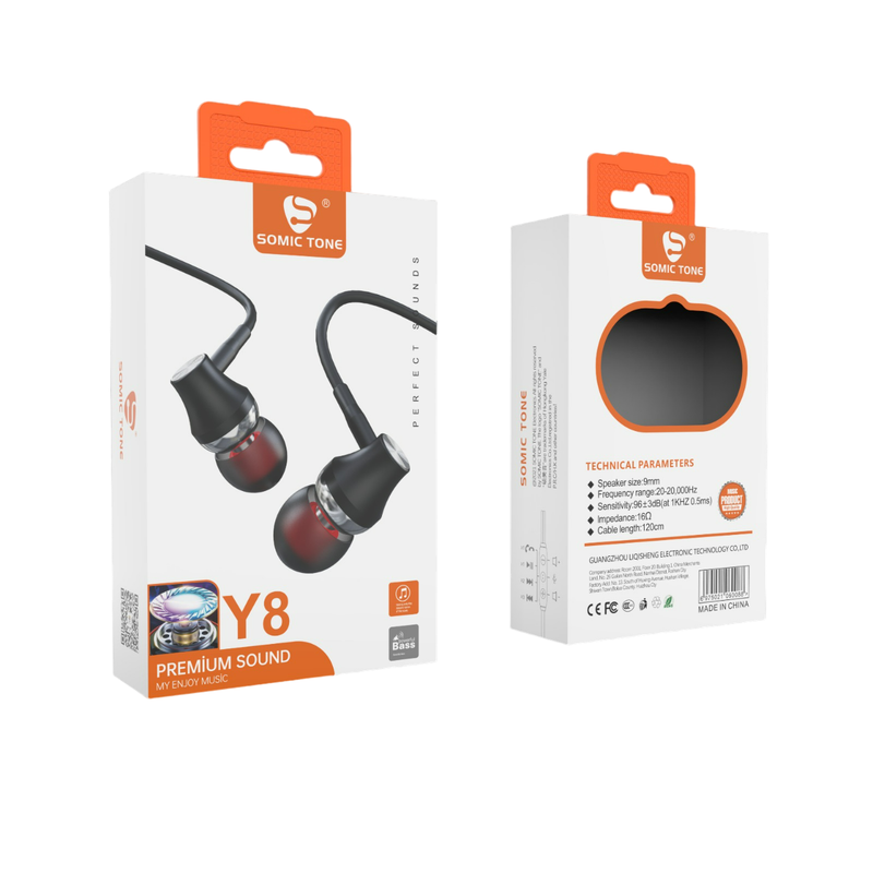 SOMIC TONE - Écouteurs Filaires Intra-Auriculaires - Jack 3,5 mm - Noir 6