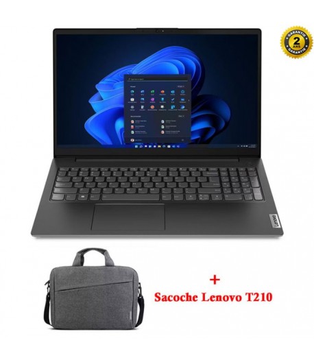 LENOVO - PC Portable V15 I5-13500H 8G 512SSD + Sacoche T210 Gratuit - Gris