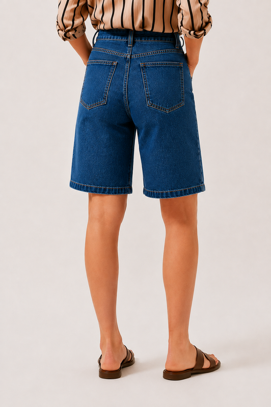 DNM Atelier - Short Jeans Femme - Bleu Moyen 2