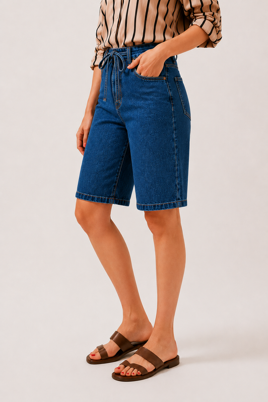 DNM Atelier - Short Jeans Femme - Bleu Moyen 3