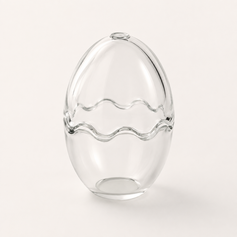 NEST - Bonbonnière en Verre Forme uf - Transparent 2