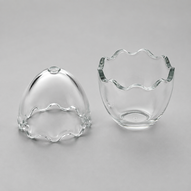 NEST - Bonbonnière en Verre Forme uf - Transparent 3