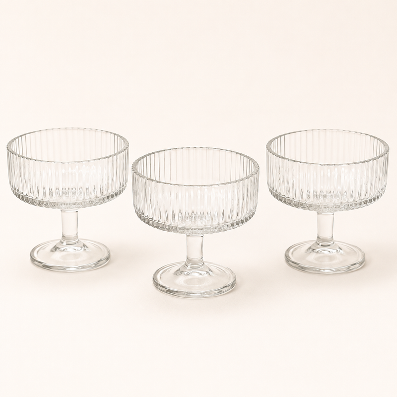 NEST - Lot de 3 Coupes à Dessert en Verre - Transparent 2