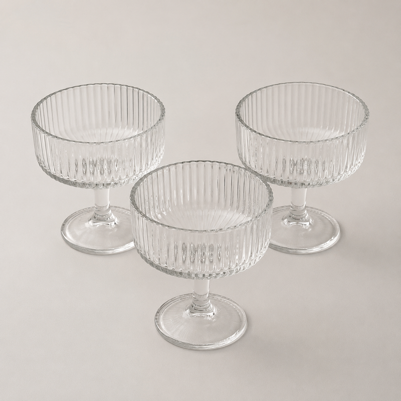 NEST - Lot de 3 Coupes à Dessert en Verre - Transparent 3