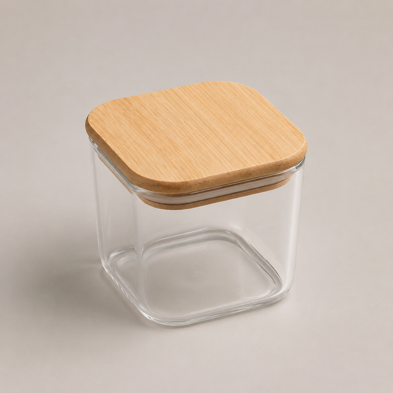 NEST - Boîte de Conservation en Verre 300 ml Couvercle en Bambou 2