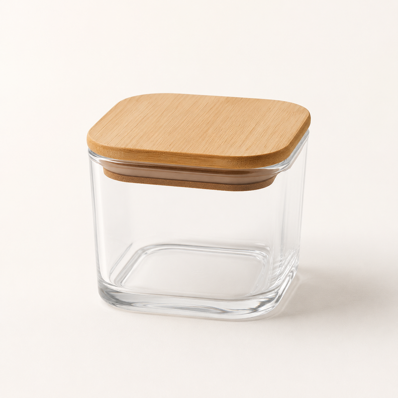 NEST - Boîte de Conservation en Verre 300 ml Couvercle en Bambou 3