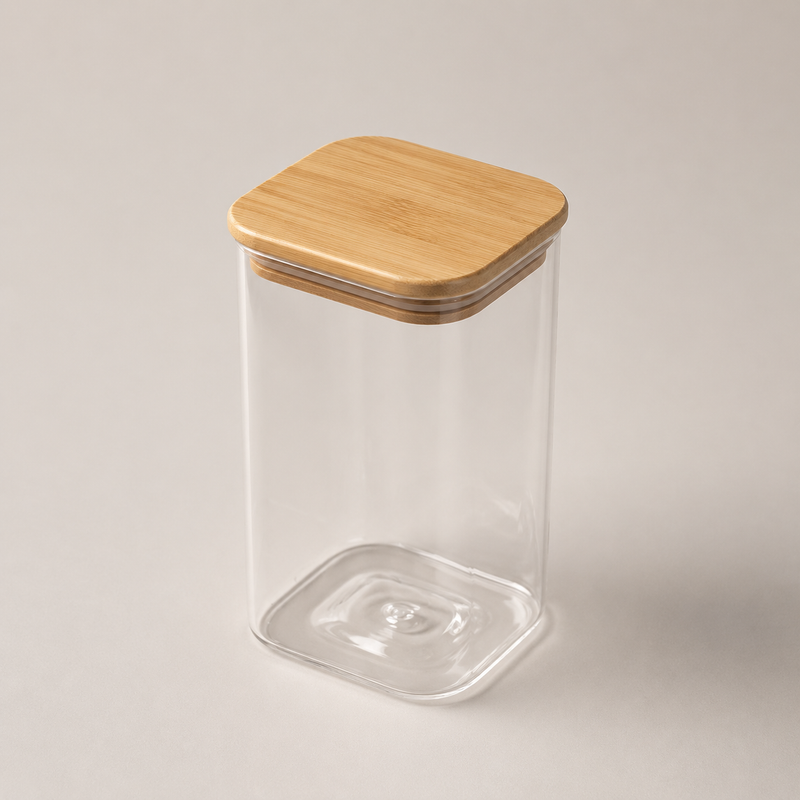 NEST - Boîte de Conservation en Verre 400 ml Couvercle en Bambou 2