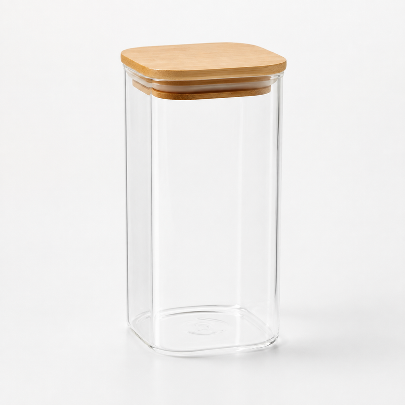 NEST - Boîte de Conservation en Verre 400 ml Couvercle en Bambou 3