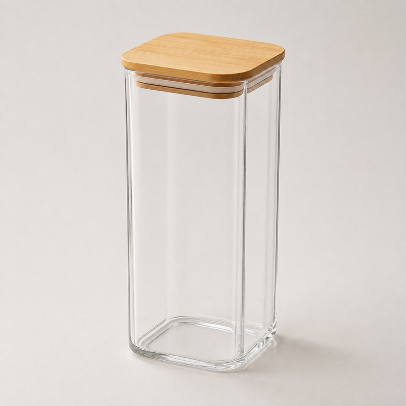 NEST - Boîte de Conservation en Verre 450 ml Couvercle en Bambou 3