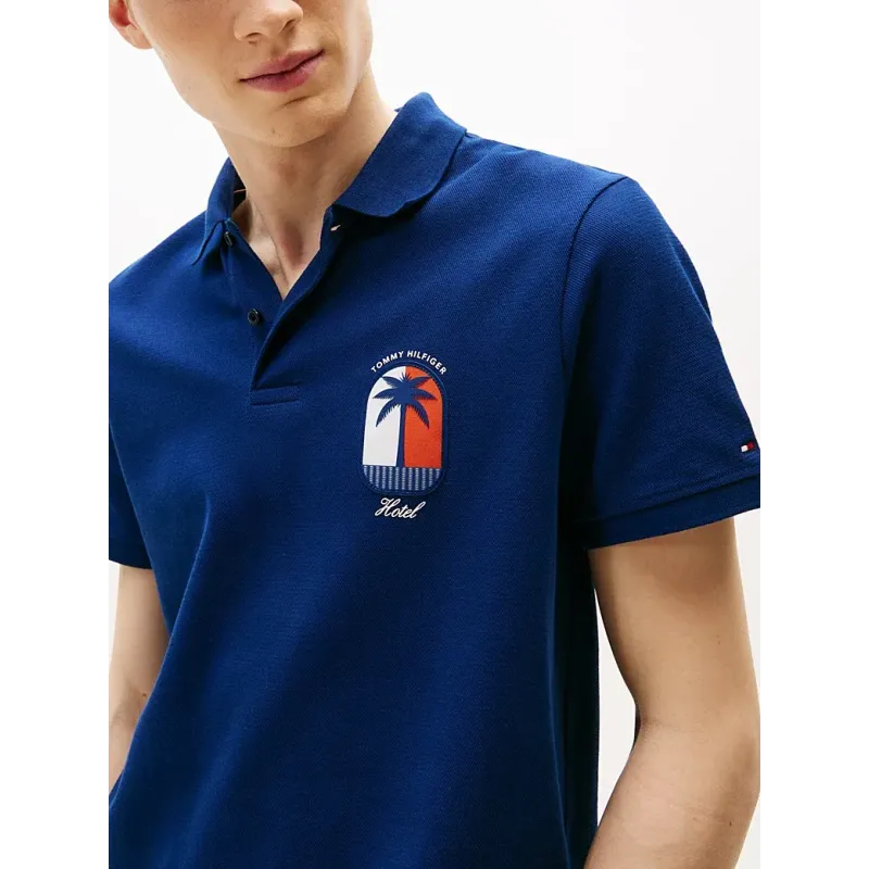 Tommy Hilfiger - HOTEL GRAPHIC POLO SHIRT - Marine 4