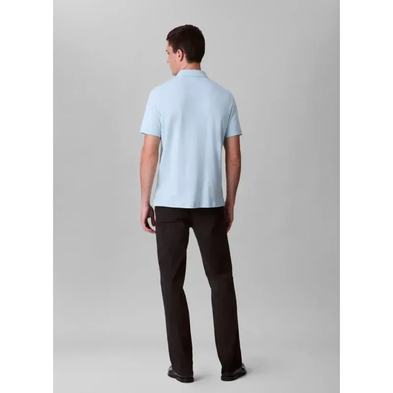 Calvin Klein - SHORT SLEEVE SUPIMA CHEST EMBROIDERY - Bleu Ciel 2