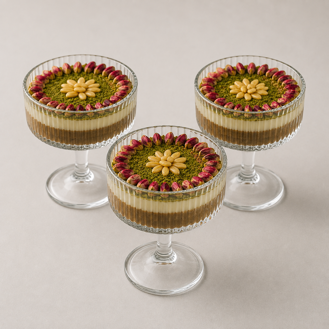 NEST - Lot de 3 Coupes à Dessert en Verre - Transparent