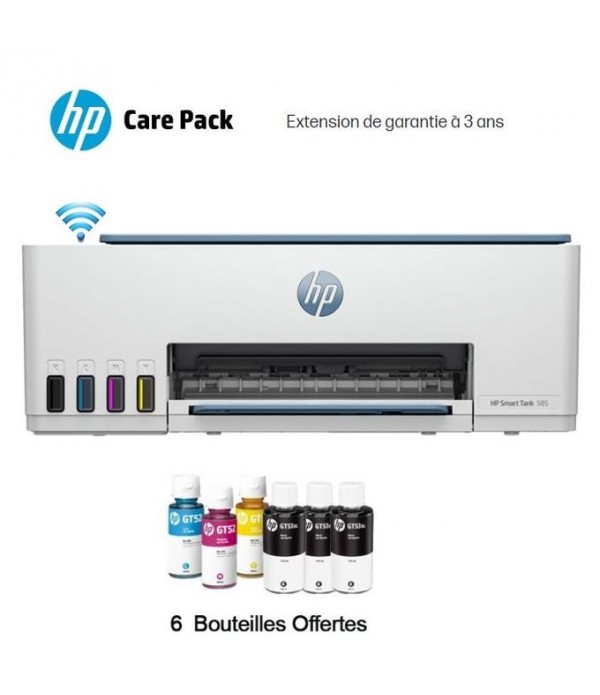 HP - Imprimante Multifonction 3-en-1 Smart Tank 520 + 6 Bouteilles d’Encre 3