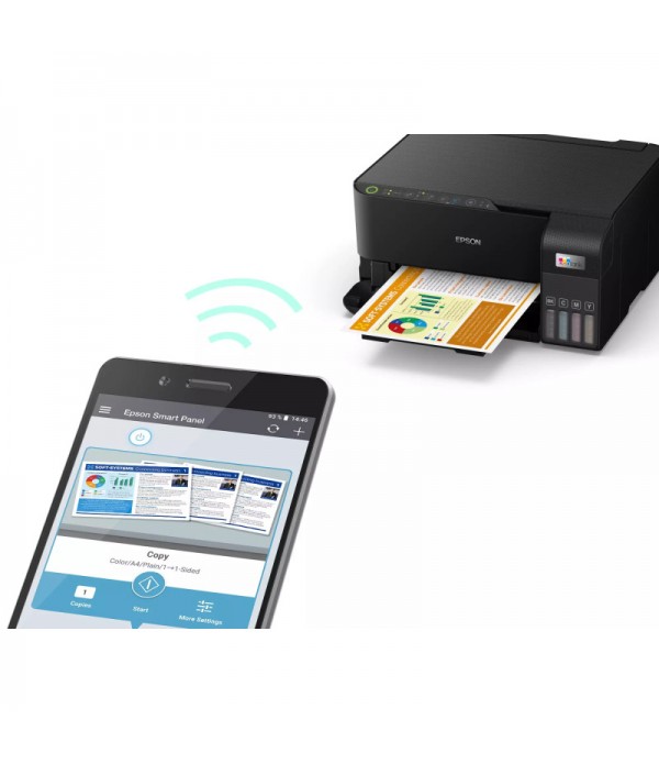 EPSON - Imprimante Multifonction EcoTank L3550 A4 Wi-Fi - Noir 4