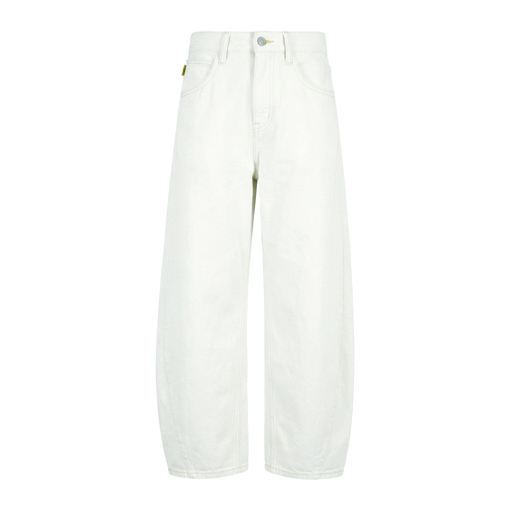 Kontakt - Barrel jeans unisexe - BIBOO - Blanc
