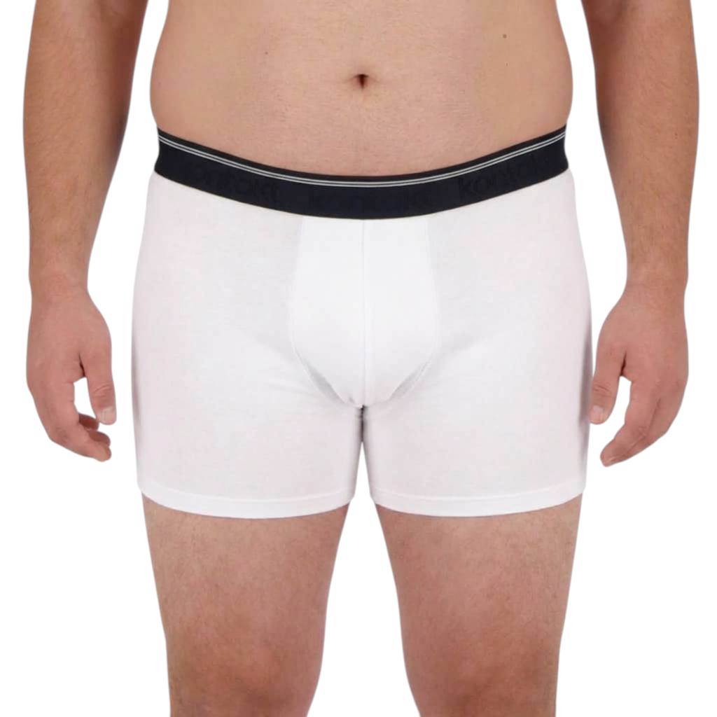 Kontakt - Boxers homme grandes tailles en coton stretch - Blanc