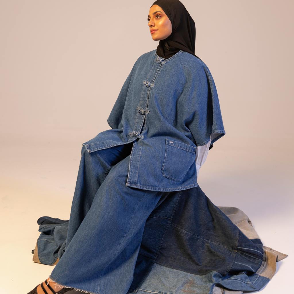 Kontakt - Wide leg Jeans  femme en lin - Bleu Foncé 2