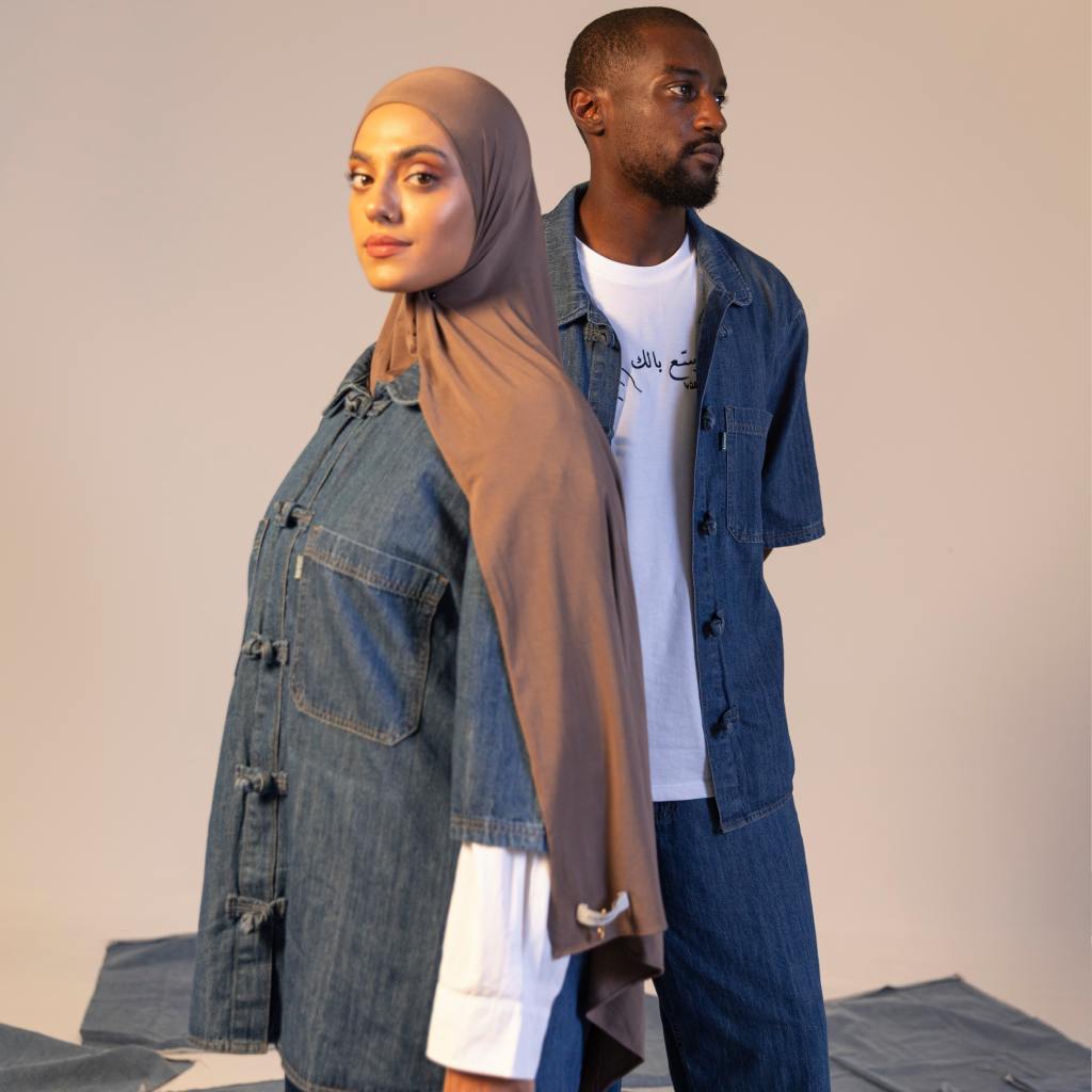 Kontakt - Chemise unisexe manches courtes en lin - Bleu Foncé 2