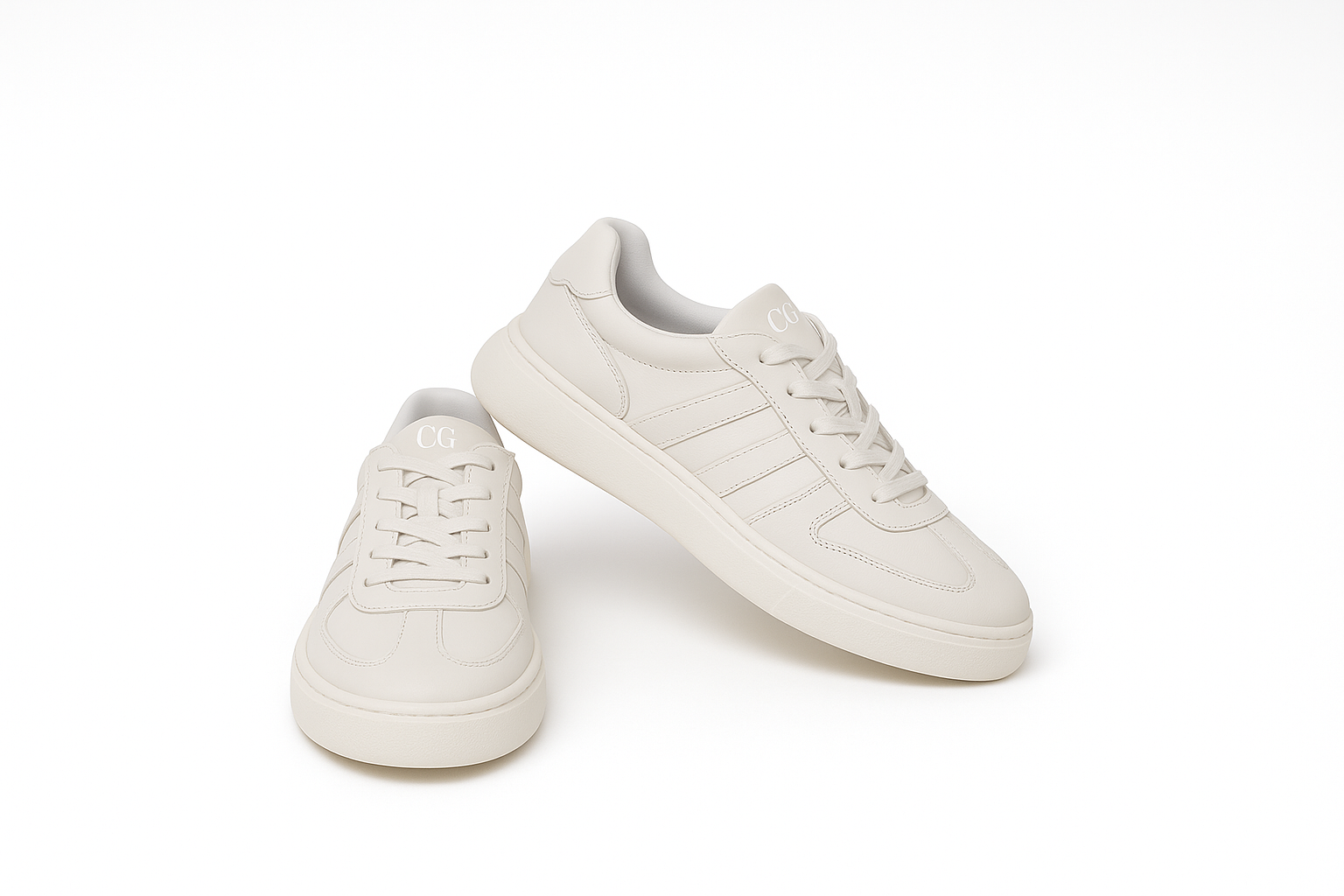 MareBlu - Baskets basses pour femme en cuir - Blanc 2