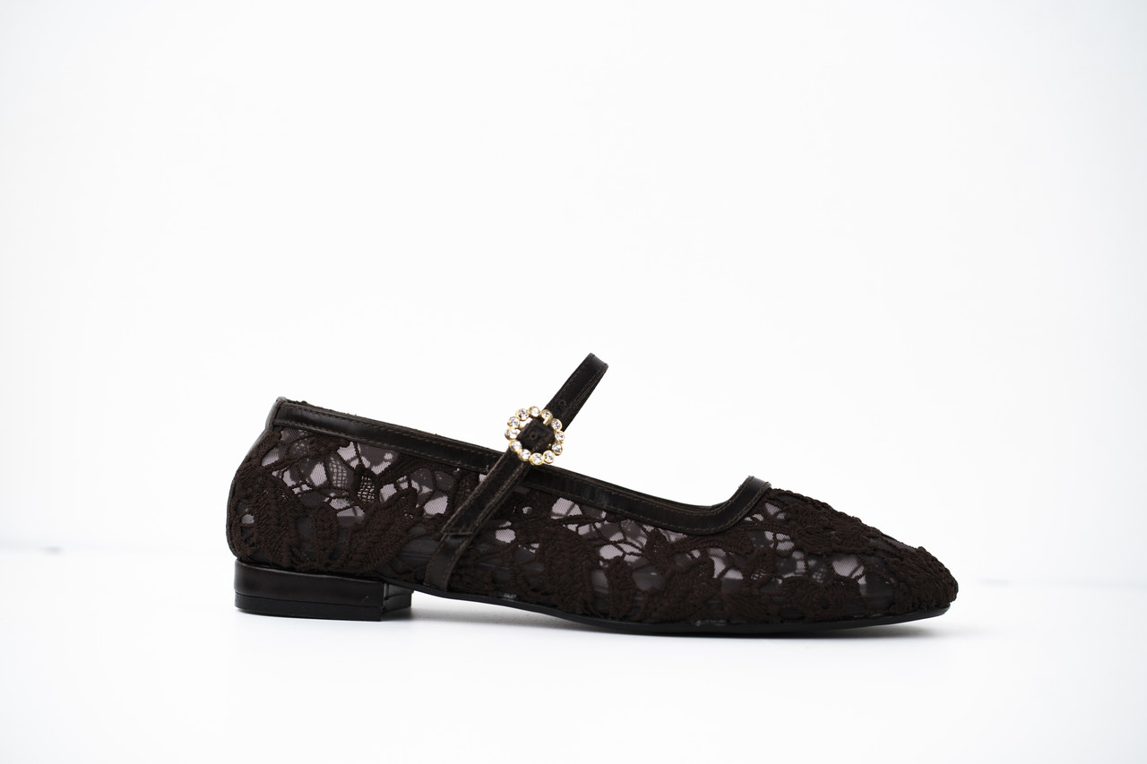 Mare Blu - Ballerine en dentelle - Noir